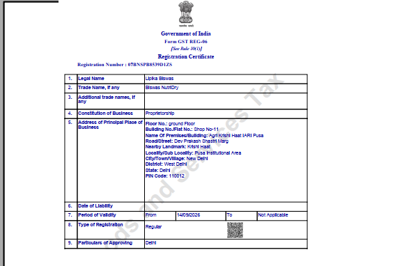 GST Certificate